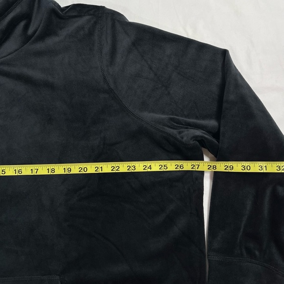 Isaac Mizrahi women Velour Sweatshirt Black plus size 2X Long Sleeves Zipper - Picture 5 of 6